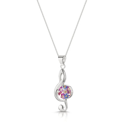 Ciondolo Nota Musicale Chiave di Violino in Argento - Collezione Purple Haze