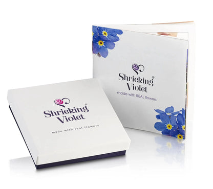 Shrieking Violet® 实花项链，泪滴形配椭圆形环绕