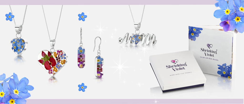 Violet hot sale flower jewelry