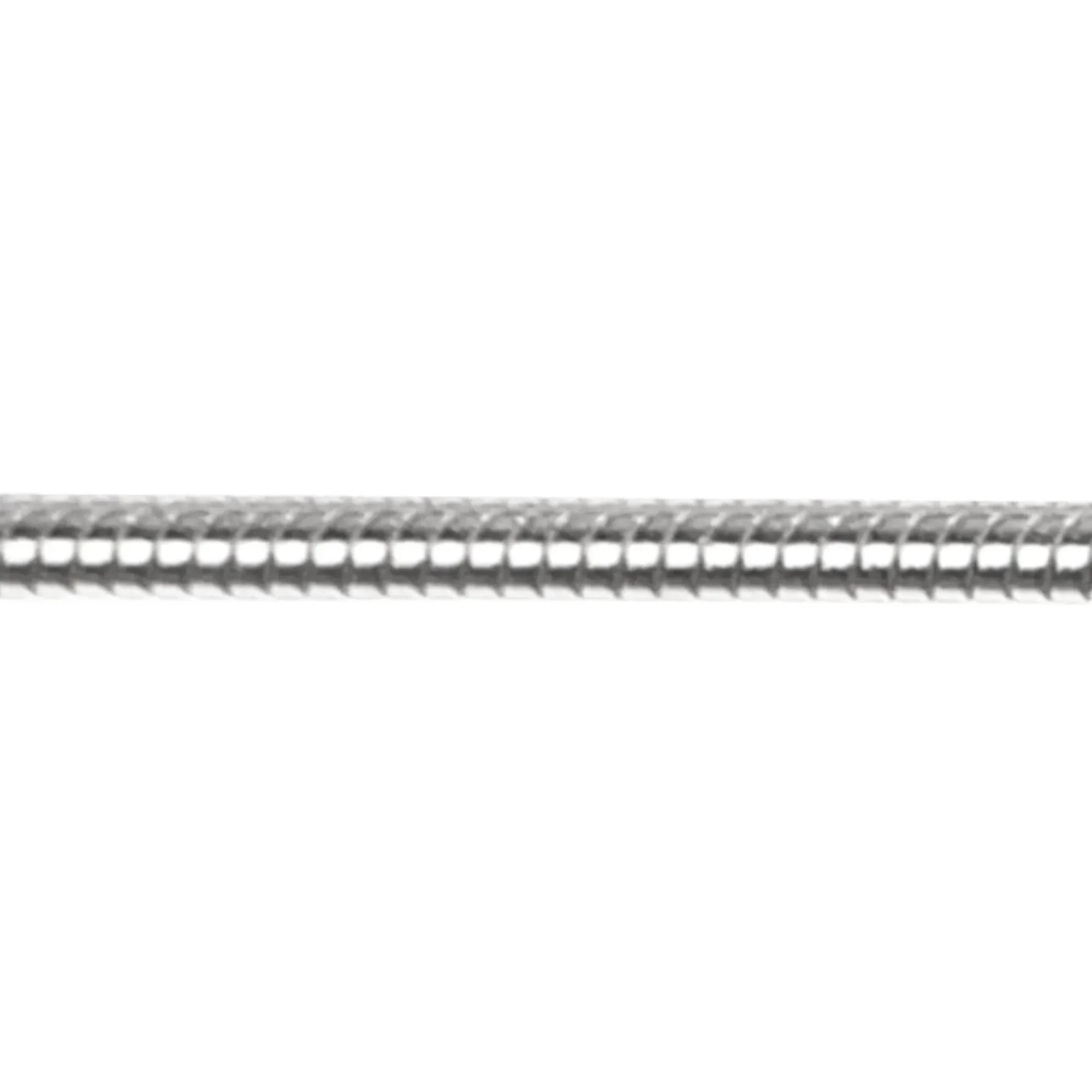 Enkelbandje of armband van sterling zilver met slang voor een grote pols, Vergeet-mij-nietje Hart