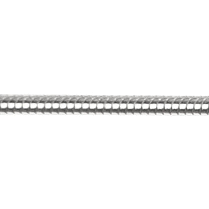 Enkelbandje of armband van sterling zilver met slang voor een grote pols, Vergeet-mij-nietje Hart